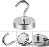 DIYMAG Garage Storage Hooks 6 Pack, 30lbs 2025 Cruise Cabin Ship Essentials N52 Magnetic Hook Heavy Duty Strong Wall Mount Magnets Fridge for Classroom Wall Mount Kitchen Grills Silver - Homesidy.com