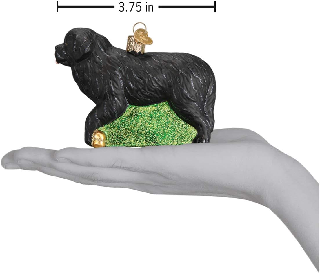 Old World Christmas Black Labrador Dog Collection Glass Blown Ornaments for Christmas Tree 3.75 x 1.5 - Homesidy.com