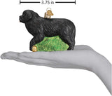 Old World Christmas Black Labrador Dog Collection Glass Blown Ornaments for Christmas Tree 3.75 x 1.5 - Homesidy.com