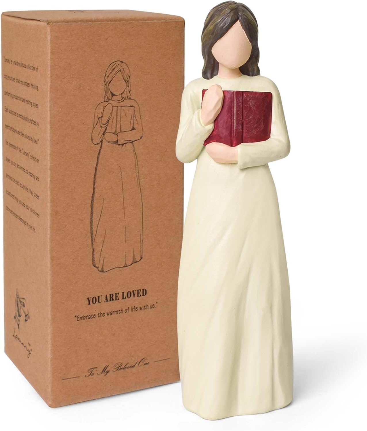 Cuayaes Reading Thinker Statue Book Lover Gifts for Women Readers, Graduates, Students, Teachers, Bookshelf Decor Aesthetic Sculpture Home Decor for Shelves Desk Office Living Room - Homesidy.com