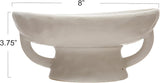 Creative Co - Op Stoneware Bowl w Reactive Glaze, White - Homesidy.com