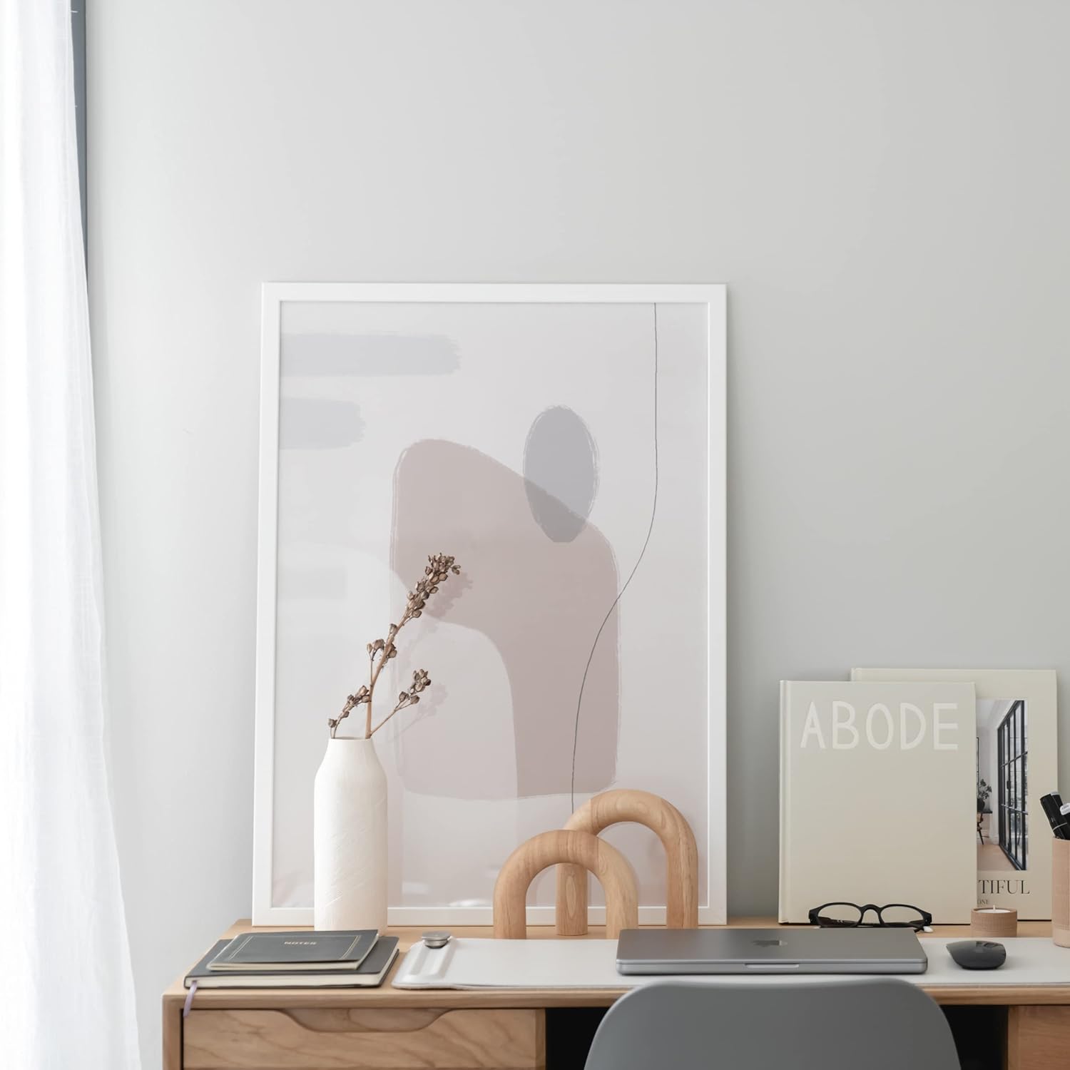 PEAKOLY Wood Arch Decorative Objects - Modern Bookshelf Decor, Coffee Table Sculpture, Floating Shelf Decor Accents, Japandi Home Decorations for Side, Console and Entryway Table - Homesidy.com