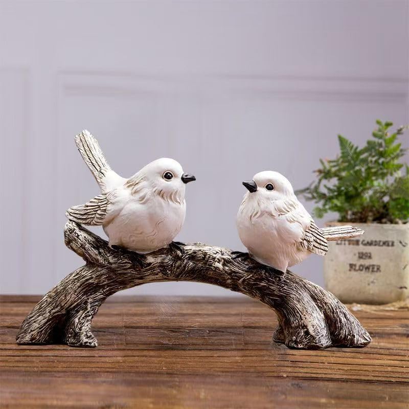 GJFASGF Small Animal Statues, White Bird Figurines Home Decor, Modern Home Decorative, Ceramic Decor for Office Desktop, Bookshelf, Bedroom, Living Room, Cabinets (White 2 Pcs) - Homesidy.com