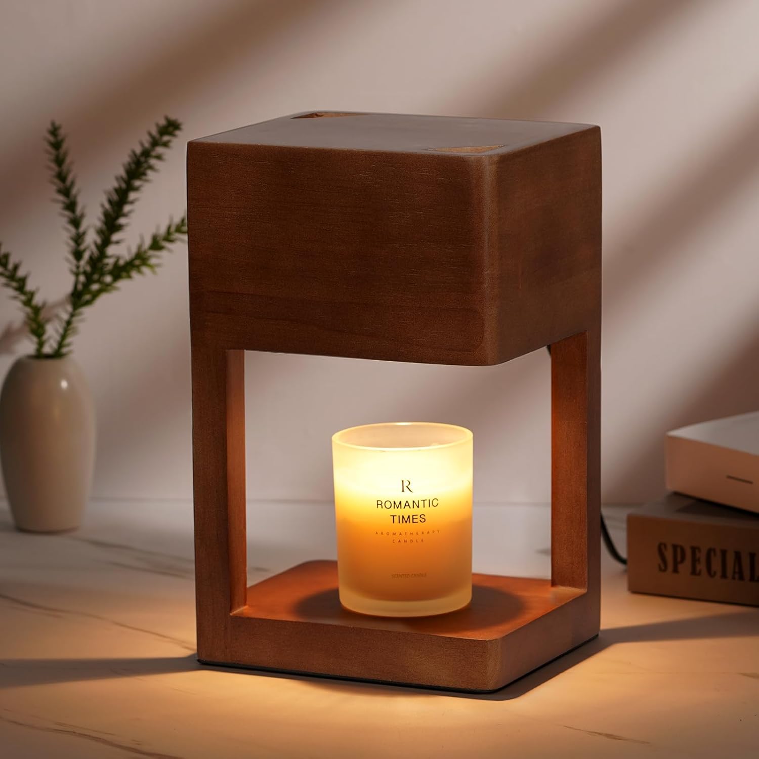 Modern Candle Warmer Lamp with Timer, Dimmable Candle Lamp Warmer, Men Women Christmas Birthday Gifts, Black Candle Warmer, Adjustable Candle Light Warmer, Cozy Living Room Bedroom Home Decor - Homesidy.com