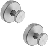 Bntuk Suction Cup Hooks for Shower, Removable Towel Hooks for Bathroom Window Glass Door Wall, Bath Robe Looafh Wreath Hook for Hanging - 2 Pack, Black - Homesidy.com