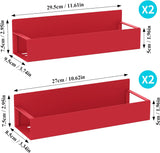 HuggieGems Metal 4 Pack Magnetic Spice Storage Rack Organizer for Refrigerator and Oven, Black Fridge Organizers and Storage - Homesidy.com