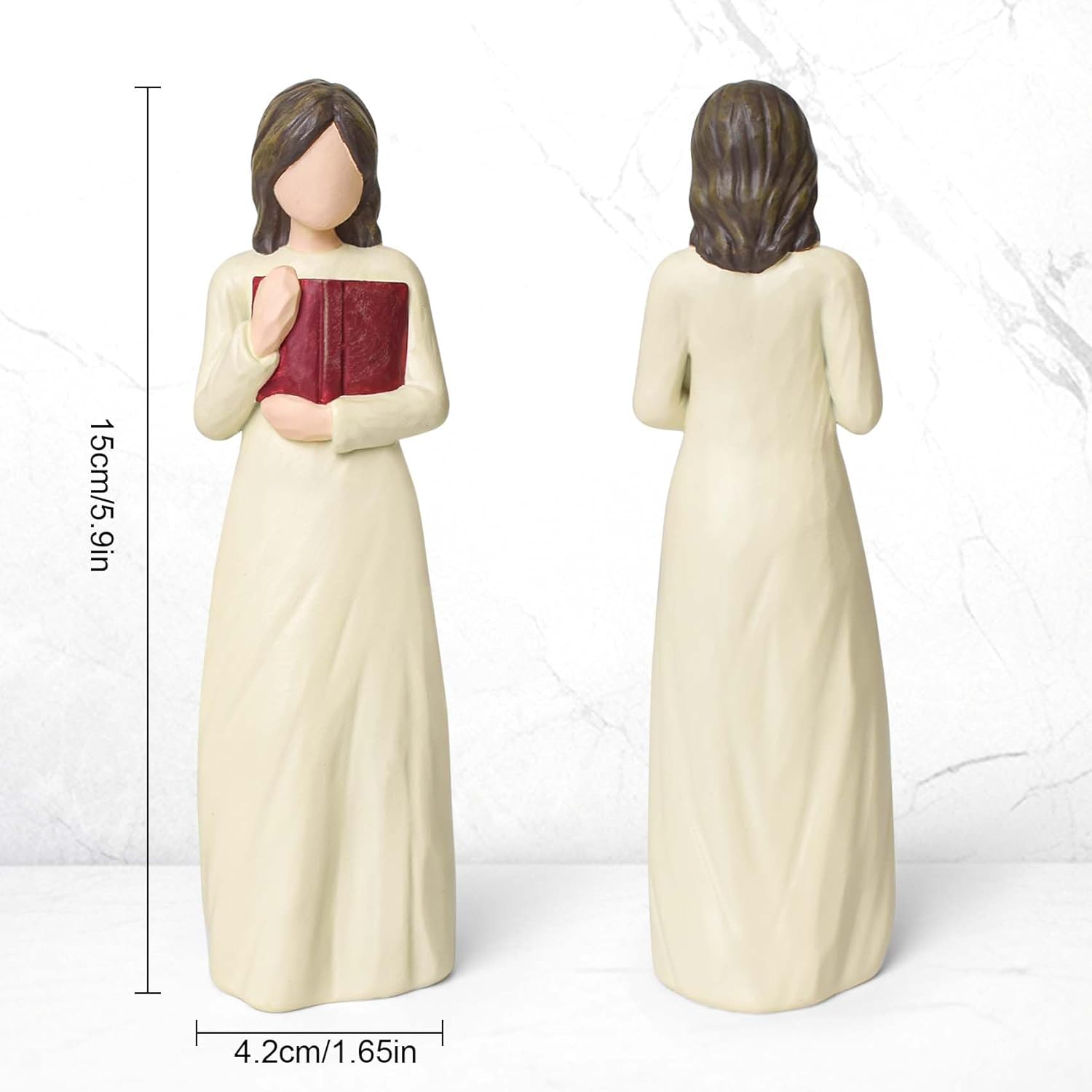 Cuayaes Reading Thinker Statue Book Lover Gifts for Women Readers, Graduates, Students, Teachers, Bookshelf Decor Aesthetic Sculpture Home Decor for Shelves Desk Office Living Room - Homesidy.com