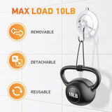 KORCCI Suction Cup Hooks 12Pack - Max Load 10LB, 1.77Inch Clear Medium Suction Cups, No Trace, Reusable &amp; Removable, Stainless Steel Hooks, for Tile, Glass, Window, Shower, Kitchen, Bathroom - Homesidy.com