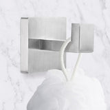 IBosins 4 Pack Towel Hooks Hand Towel Holder for Bathroom Wall Livingroom Bedroom Kitchen Closet Heavy Duty Stainless Steel Hook Hanger for Robe, Bath Towel, Coat (Square Matte Black) - Homesidy.com