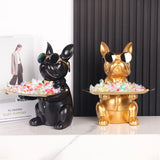 French Bulldog Gifts Statue Tray Organizer for Keys, Candy, Jewelry, Earrings, Entrance Piggy Bank - Modern Decor Resin French Bulldog Decor Entryway Table, Coffee Table, Office Desk, Home Decor - Homesidy.com