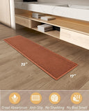 AMOAMI Upgraded Waffle Bath Mat, Super Absorbent Non Slip Bath Mats for Bathroom Floor, Machine Washable Bathroom Rugs with Tassels, Rubber Backed Bathroom Mats, Ultra Soft, 18&34; x 30&34;, Brown - Homesidy.com