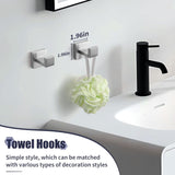 5 - Pieces Matte Black Bathroom Hardware Accessories Set, SUS304 Stainless Steel Bath Towel Bar Set, Towel Racks for Bathroom Wall Mounted. - Homesidy.com