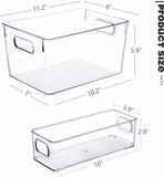 SKTEET Set of 8 Clear Plastic Storage Bins, 4 Large and 4 Small Stackable Storage Containers for Pantry Organization and Kitchen Storage Bins,Home Edit and Cabinet Organizers - Homesidy.com
