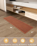 AMOAMI Upgraded Waffle Bath Mat, Super Absorbent Non Slip Bath Mats for Bathroom Floor, Machine Washable Bathroom Rugs with Tassels, Rubber Backed Bathroom Mats, Ultra Soft, 18&34; x 30&34;, Brown - Homesidy.com