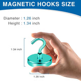 LOVIMAG Magnetic Hooks, 12 Pack 30lbs Magnet Hook 2025 Cruise Cabin Ship Essentials Heavy Duty Strong Magnets Refrigerator Fridge Hanging for Classroom Beach Vacation Kitchen Grills Home (Black) - Homesidy.com