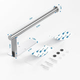 ASTOFLI Paper Towel Holder Under Cabinet No Drilling, Self Adhesive Paper Towel Holder Wall Mount for Kitchen Rack, Under Counter Napin Holder No Drill, 304 Stainless Steel Matte Black - Homesidy.com