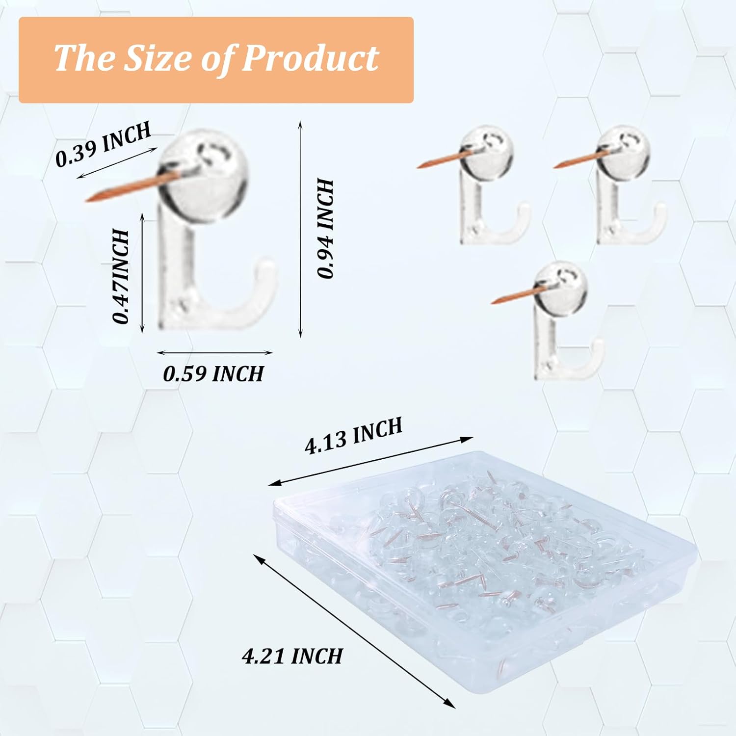50 PCS Push Pin Hooks, Plastic Heads Cork Board Hooks Decorative Thumb Tacks Hook for Photo Wall, Bulletin Board, Home Wall, Home Office School Supplies (Black and Clear) - Homesidy.com