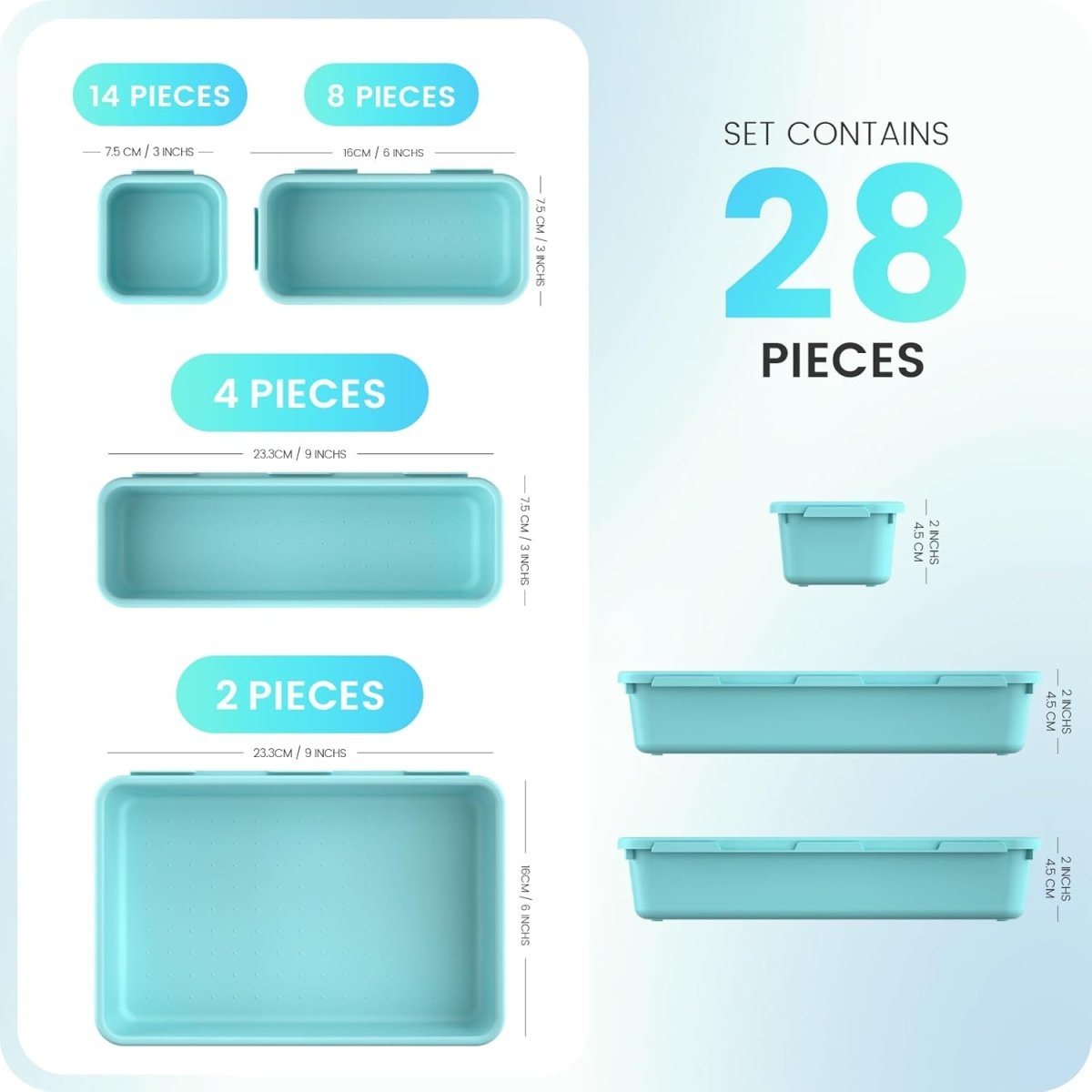 A - LuGei 【Military Grade Drawer Organizer, 【𝟱𝗦𝗶𝘇𝗲】 Makeup organizer, 【Holds 177 Items】 Bathroom Organizers and Storage, Organization and Storage, Desk Drawer Organizer for Bathroom Vanity - Homesidy.com