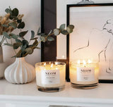 NEOM - Bedtime Hero Scented Candle, 3 Wick | Chamomile &amp; Ylang Ylang | Essential Oil Aromatherapy Candle | Scent to Sleep - Homesidy.com