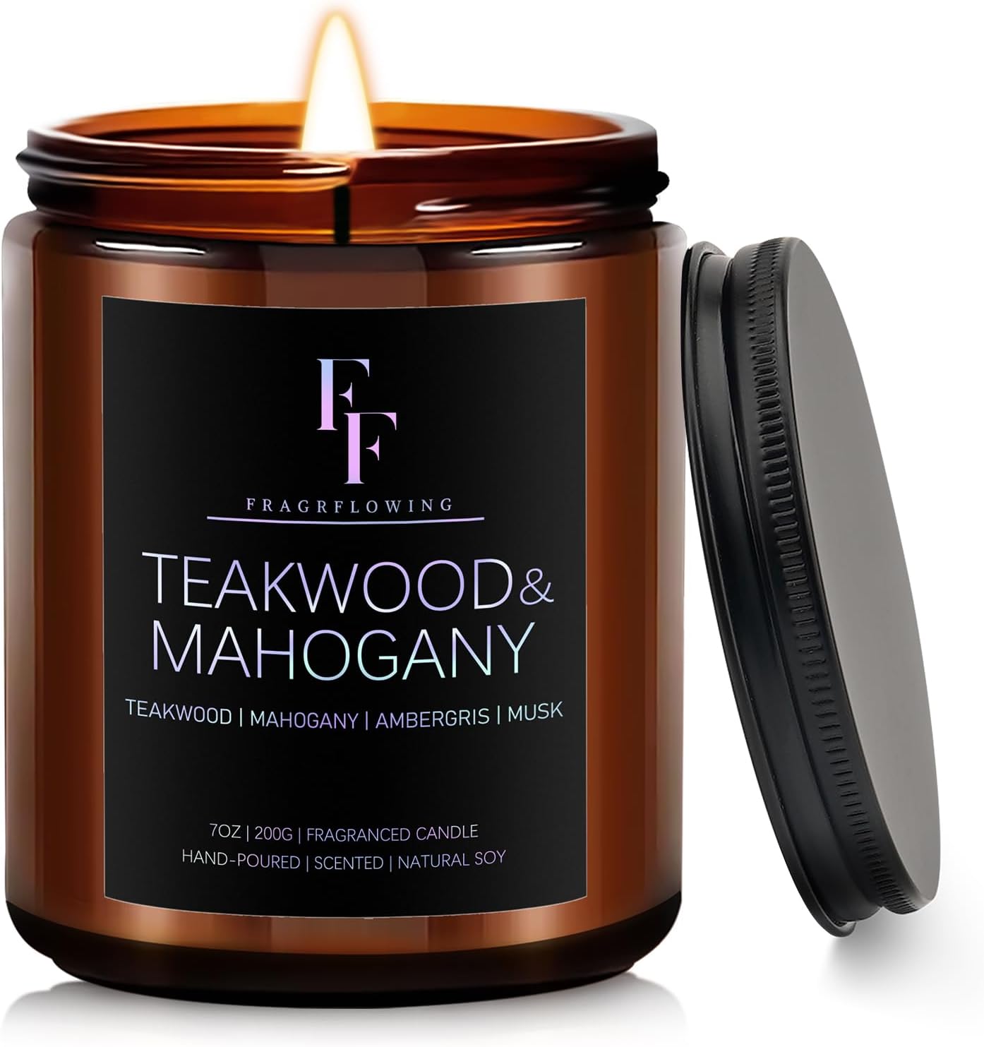 Eucalyptus &amp; Sage Scented Candles,Candles for Home Scented Aromatherapy Candles,Soy Wax Candle Gift for Women Men Amber Jar Candle, 7oz - Homesidy.com