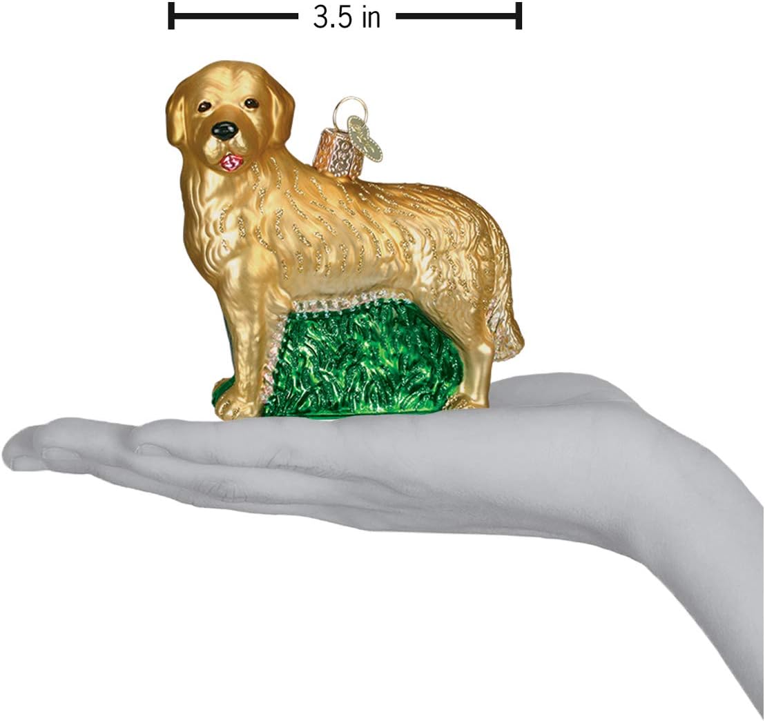Old World Christmas Black Labrador Dog Collection Glass Blown Ornaments for Christmas Tree 3.75 x 1.5 - Homesidy.com
