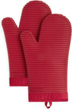 KITCHENAID Ribbed Soft Silicone Oven Mitt 2 - Pack Set, 7.5&34;x13&34;, Milkshake - Homesidy.com