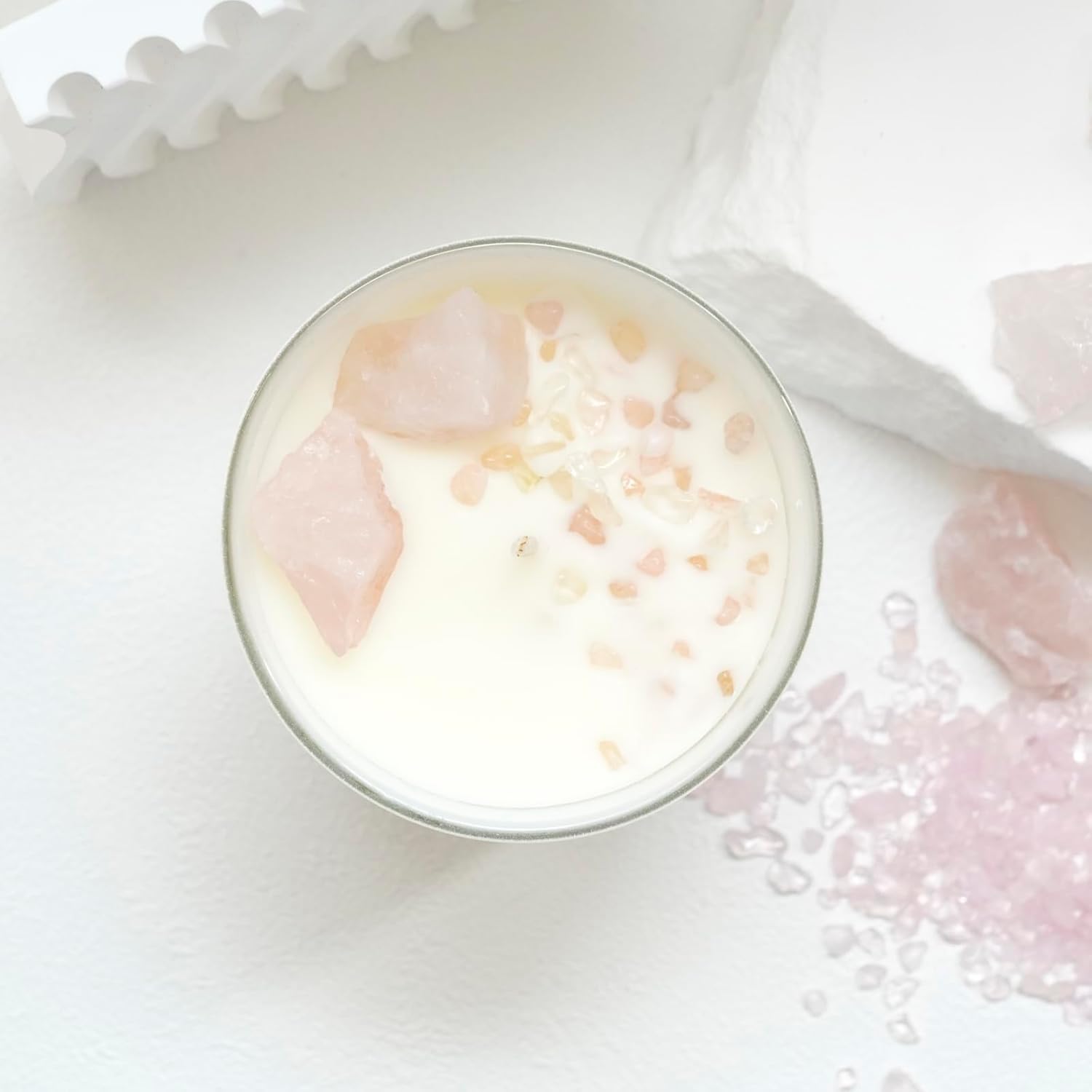 ava concept - Soy Candles with Crystals - Aromatherapy Scented Candle for Women - Lavender Vanilla Gift Set - Small Wax Melts - 3 Pack 3.5oz - Homesidy.com