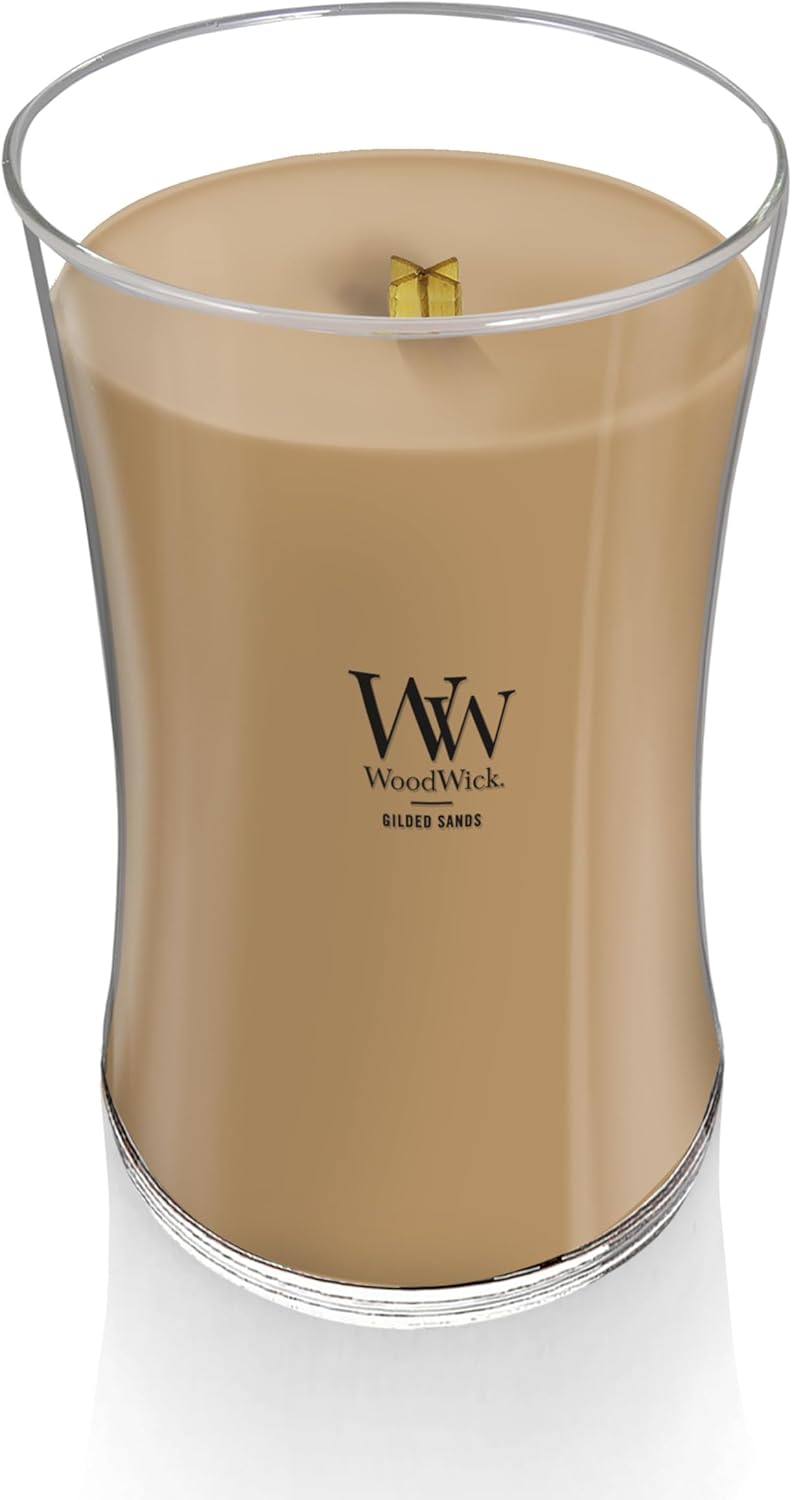 WoodWick Marine Amber Holiday Candle Gifts for Women and Men, 9.7 oz Precious Metals Collection with Crackling Wick - Homesidy.com