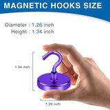 LOVIMAG Magnetic Hooks, 12 Pack 30lbs Magnet Hook 2025 Cruise Cabin Ship Essentials Heavy Duty Strong Magnets Refrigerator Fridge Hanging for Classroom Beach Vacation Kitchen Grills Home (Black) - Homesidy.com