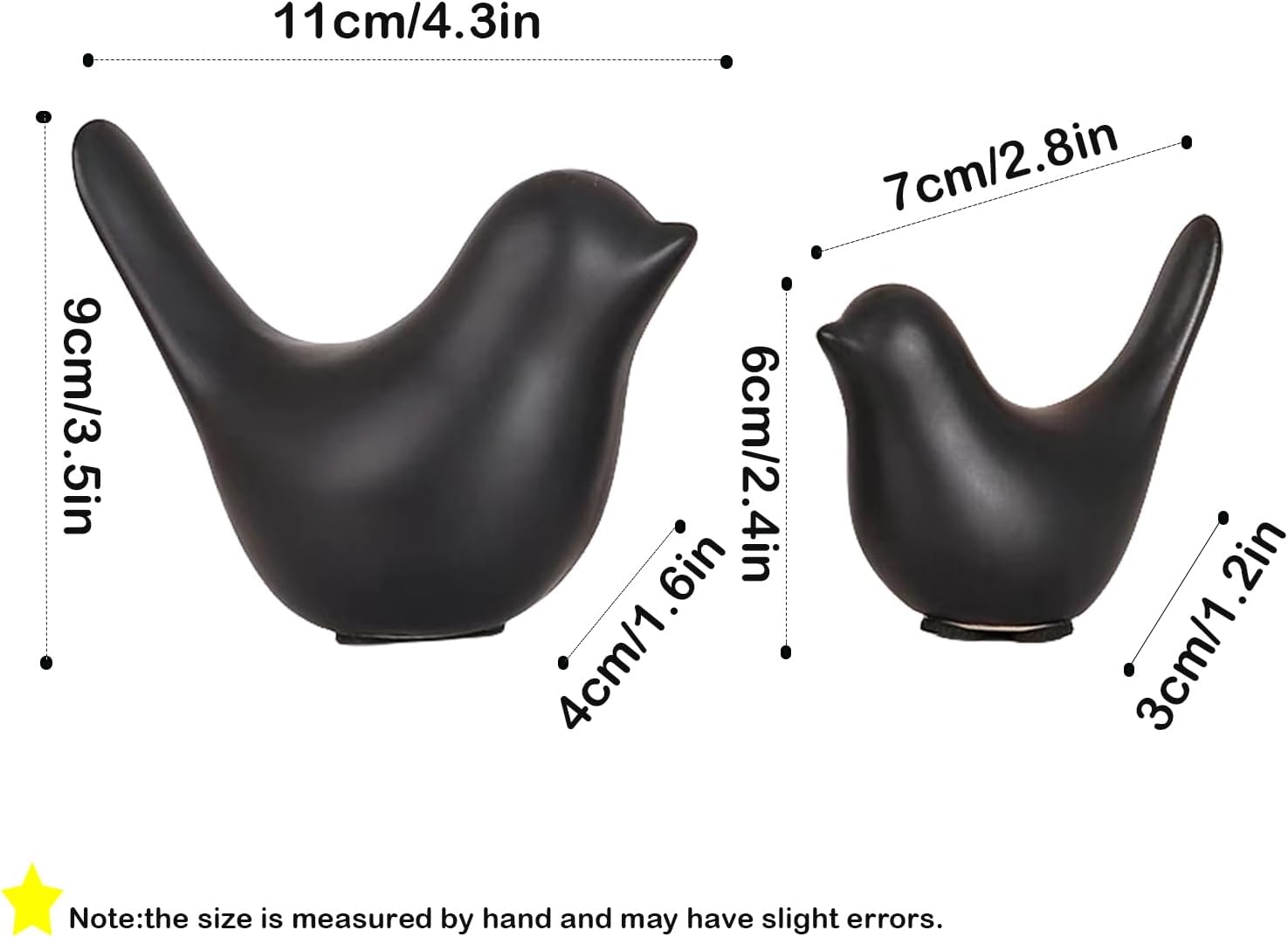 GJFASGF Small Animal Statues, White Bird Figurines Home Decor, Modern Home Decorative, Ceramic Decor for Office Desktop, Bookshelf, Bedroom, Living Room, Cabinets (White 2 Pcs) - Homesidy.com