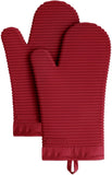 KITCHENAID Ribbed Soft Silicone Oven Mitt 2 - Pack Set, 7.5&34;x13&34;, Milkshake - Homesidy.com