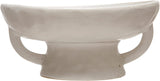Creative Co - Op Stoneware Bowl w Reactive Glaze, White - Homesidy.com