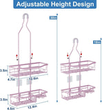 Joqixon Upgraded Extended Length Shower Organizer with Hooks, Rustproof Shampoo Soap Holder, Large Hanging Bathroom Caddy - Homesidy.com