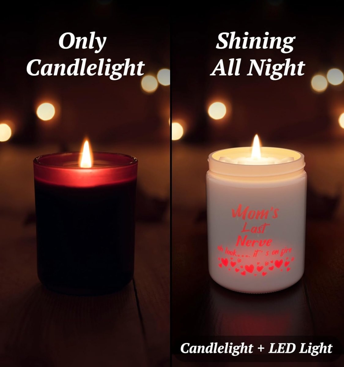 Merry Christmas Candles with Warmer LED, Christmas Decor Gifts Winter Candle with Pine Wood Spice Scents, Cypress Candle Over 40 Hours Burn Time, Home Decorations Indoor, 100% Soy Wax,White - Homesidy.com