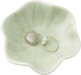 Mecaikru Ceramic Trinket Dish, Ring Tray, Decorative Jewelry Dish for Earrings Necklaces Watch Keys, for Women, White Green - Homesidy.com