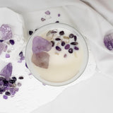 ava concept - Soy Candles with Crystals - Aromatherapy Scented Candle for Women - Lavender Vanilla Gift Set - Small Wax Melts - 3 Pack 3.5oz - Homesidy.com