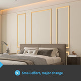 Art3d Pre - Cut Wall Molding Set of 6 pcs, Ready - to - Assemble Wainscoting Panels for Interior Wall Décor Living Room Bedroom Accent Wall - Installed with Glue, 3 Top 3 Bottom - Homesidy.com