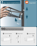 SEIRIONE Rustproof Shower Corner Caddy Organizer for Bathroom, 4 Adjustable Shelves with Tension Pole, for Bathtub Shampoo Accessories Storage Holder, 34 to 116 Inch Height - Homesidy.com