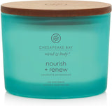 Chesapeake Bay Candle Mind &amp; Body 3 - Wick Coffee Table Jar Candle, Nourish Renew (Coconut &amp; Sandalwood) - Homesidy.com