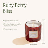 LA JOLIE MUSE Christmas Candle | Ruby Berry Bliss | Mandarin Cranberry &amp; Plum | 10 oz Festive Candle | 55 Hours Clean Burn | Gift for Women &amp; Family - Homesidy.com
