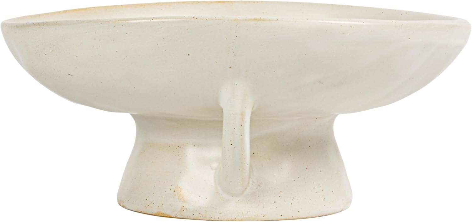Creative Co - Op Stoneware Bowl w Reactive Glaze, White - Homesidy.com