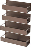 HuggieGems Metal 4 Pack Magnetic Spice Storage Rack Organizer for Refrigerator and Oven, Black Fridge Organizers and Storage - Homesidy.com