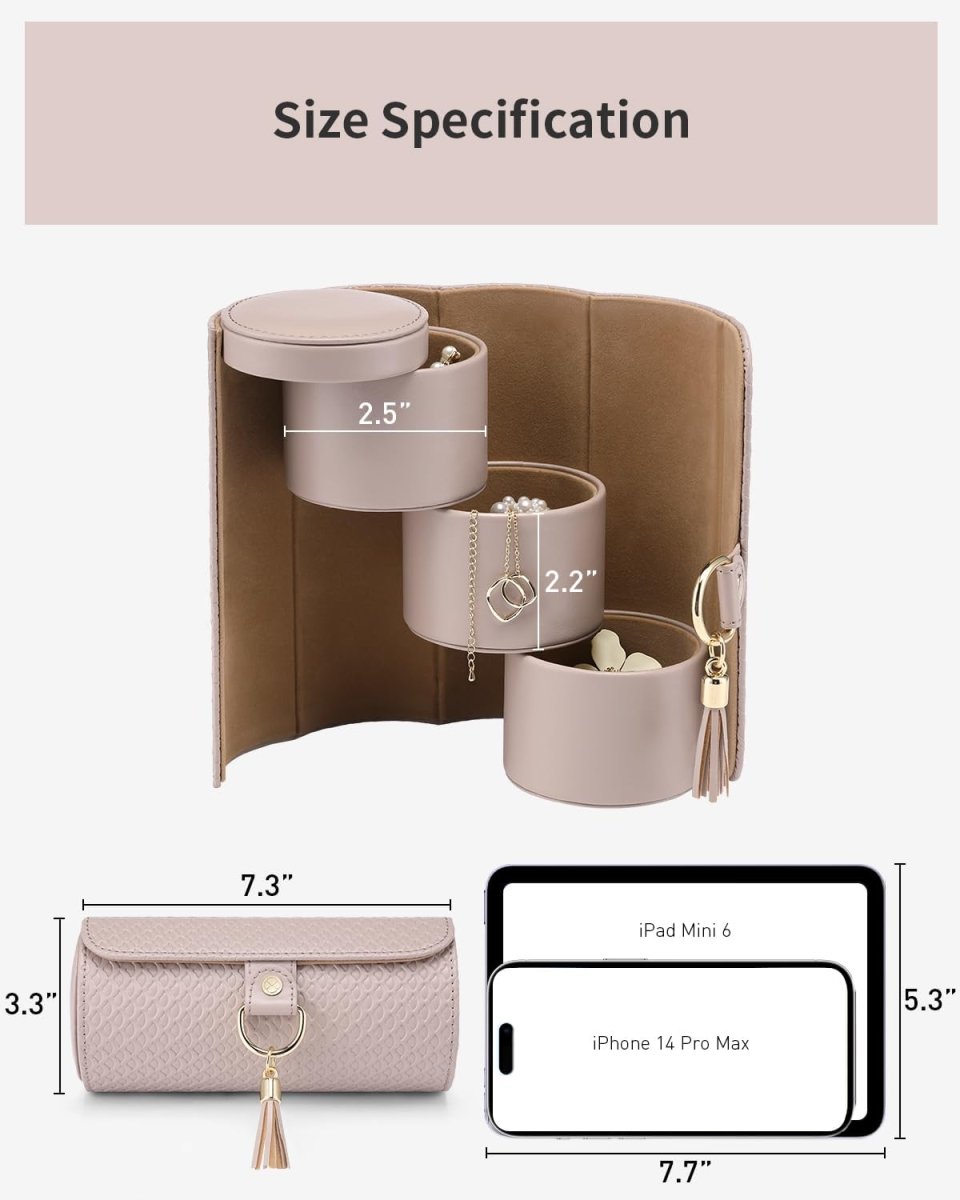 Vlando Travel Jewelry Case for Women, Travel Essential, Travel Must Haves Jewelry Travel Organizer for Girls, Christmas Gifts for Travelers Couples Mom Friends - Black - Homesidy.com