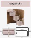 Vlando Travel Jewelry Case for Women, Travel Essential, Travel Must Haves Jewelry Travel Organizer for Girls, Christmas Gifts for Travelers Couples Mom Friends - Black - Homesidy.com