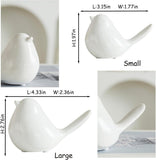 GJFASGF Small Animal Statues, White Bird Figurines Home Decor, Modern Home Decorative, Ceramic Decor for Office Desktop, Bookshelf, Bedroom, Living Room, Cabinets (White 2 Pcs) - Homesidy.com