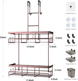 Aitatty Over the Door Shower Caddy Hanging: Black Rustproof Shower Organizer over the Door - No Drilling Bathroom Rack for Inside - Homesidy.com
