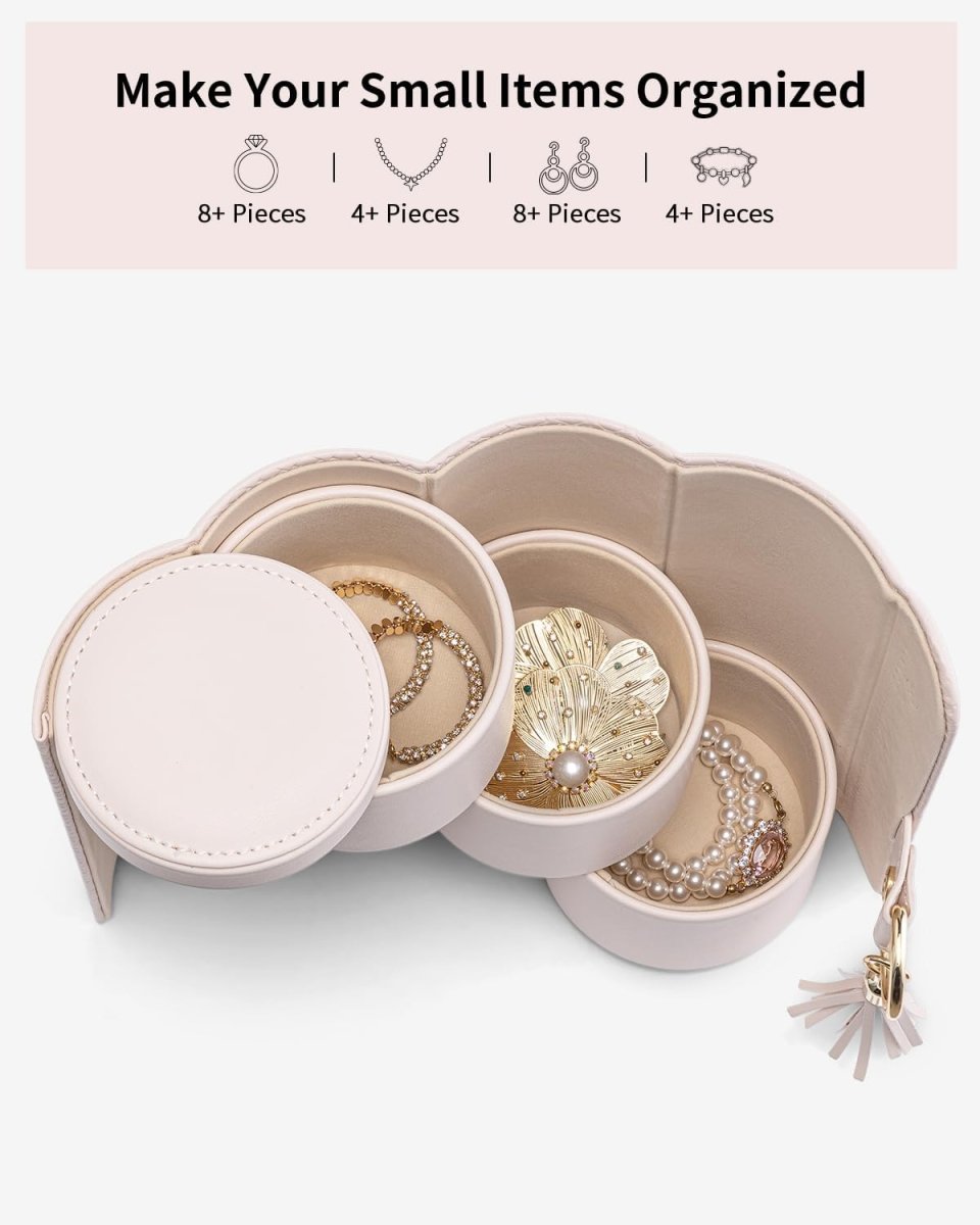 Vlando Travel Jewelry Case for Women, Travel Essential, Travel Must Haves Jewelry Travel Organizer for Girls, Christmas Gifts for Travelers Couples Mom Friends - Black - Homesidy.com