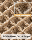 AMOAMI Upgraded Waffle Bath Mat, Super Absorbent Non Slip Bath Mats for Bathroom Floor, Machine Washable Bathroom Rugs with Tassels, Rubber Backed Bathroom Mats, Ultra Soft, 18&34; x 30&34;, Brown - Homesidy.com