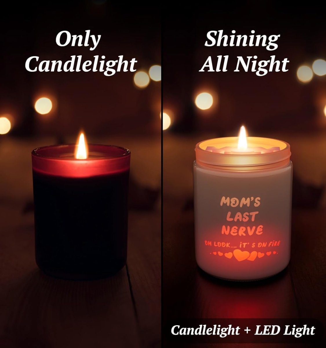 Merry Christmas Candles with Warmer LED, Christmas Decor Gifts Winter Candle with Pine Wood Spice Scents, Cypress Candle Over 40 Hours Burn Time, Home Decorations Indoor, 100% Soy Wax,White - Homesidy.com