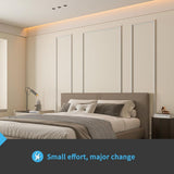 Art3d Pre - Cut Wall Molding Set of 6 pcs, Ready - to - Assemble Wainscoting Panels for Interior Wall Décor Living Room Bedroom Accent Wall - Installed with Glue, 3 Top 3 Bottom - Homesidy.com